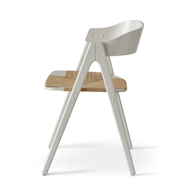 Béžová jedálenská stolička z bukového dreva s ratanovým sedákom Findahl by Hammel Mette-image-1