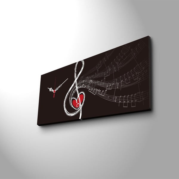 Dekoratívne nástenné hodiny Husľový Kľúč, 30 × 70 cm-image-2