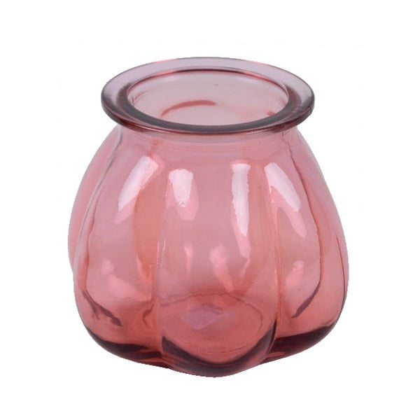 Ružová váza z recyklovaného skla Ego Dekor Tangerine, výška 16 cm