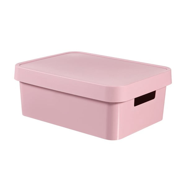 Ružový úložný box Curver SIMPLE Lungo