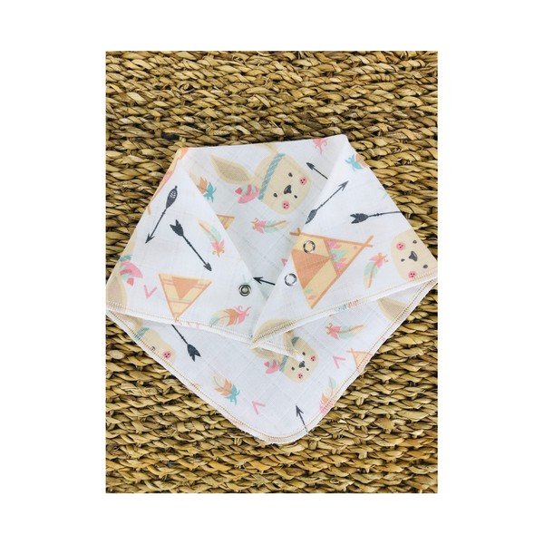 Biele mušelínové podbradníky v súprave 4 ks Mila - Lydia&Co-image-2