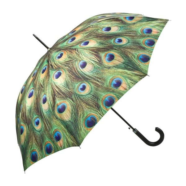 Zelený dáždnik s rúčkou Von Lilienfeld Peacock, ø 100 cm
