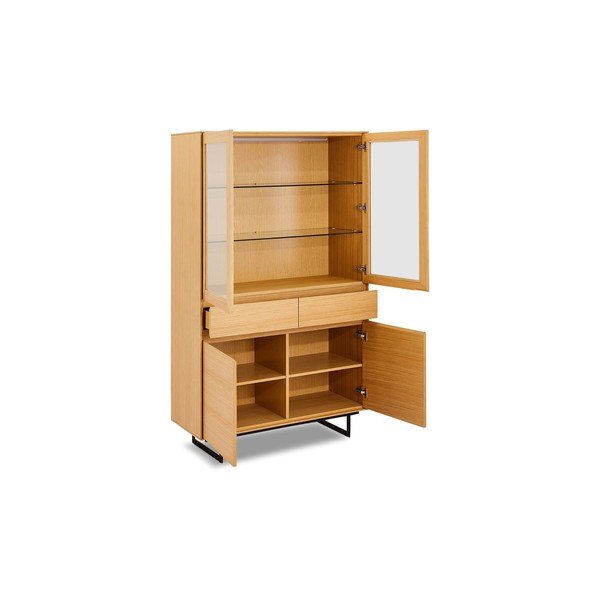 Hnedá vitrína v dekore dubového dreva Furnhouse Tokyo-image-3