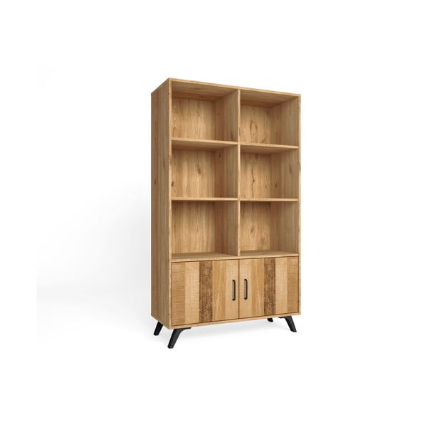 Knižnica v dekore duba v prírodnej farbe 92x160 cm Nordic – Marckeric-image-2