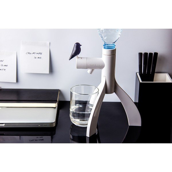 Stojan na PET fľašu QUALY Thirsty Bird, čierny-image-1