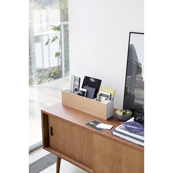 Biely/v prírodnej farbe kovový organizér na písacie potreby Rin – YAMAZAKI-image-1