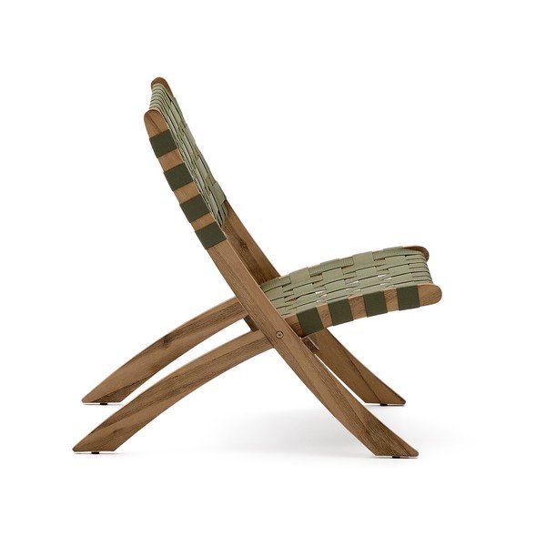 Zelené drevené záhradné kreslo Chabeli – Kave Home-image-3