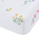 Biela napínacia detská plachta na dvojlôžko 135x190 cm Bunny Tails Ditsy Flowers – Catherine Lansfield