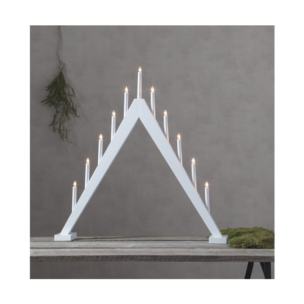 Biely vianočný LED svietnik Star Trading Trill, výška 79 cm