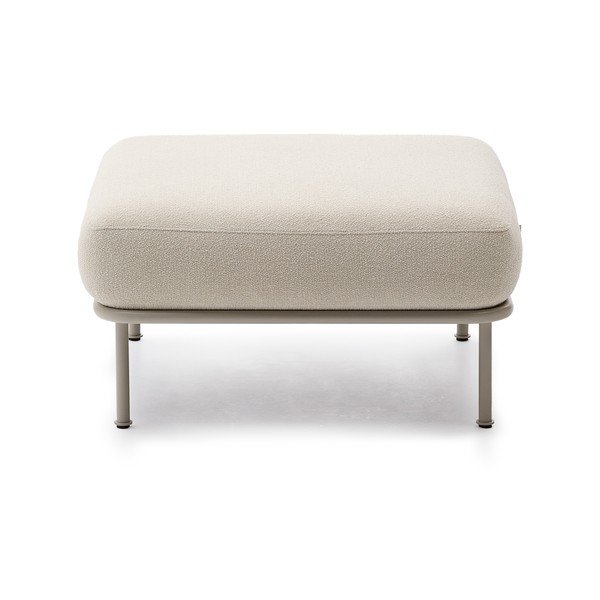 Béžová podnožka z textílie buklé Aurum – Kave Home