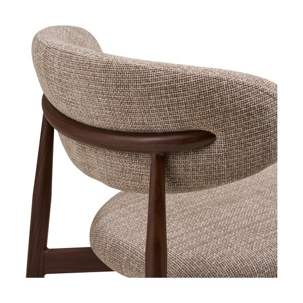 Béžová/tmavohnedá čalúnená jedálenská stolička Levanto – House Nordic-image-4