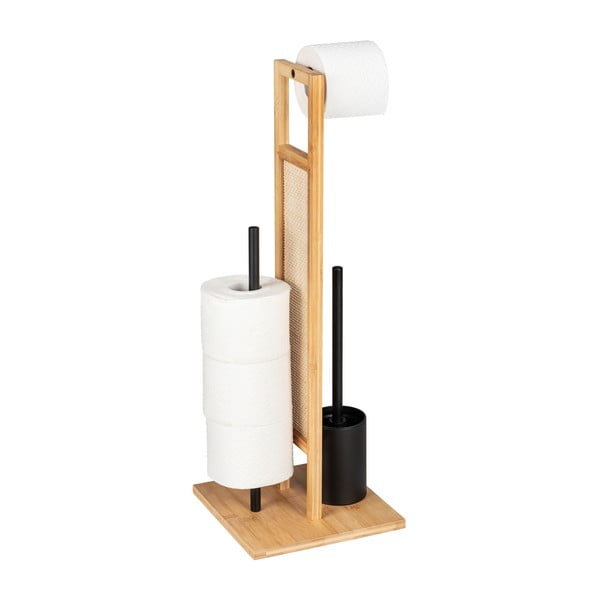 Bambusový stojan na toaletný papier s kefou Allegre - Wenko