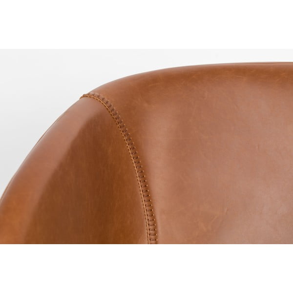 Hnedé kreslo z umelej kože Zuiver Feston-image-1