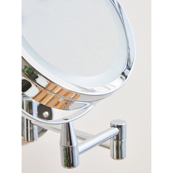 Kozmetické zrkadlo s osvetlením/zväčšovacie (zväčšenie 2x) 18x29 cm Cassini – Premier Housewares-image-3