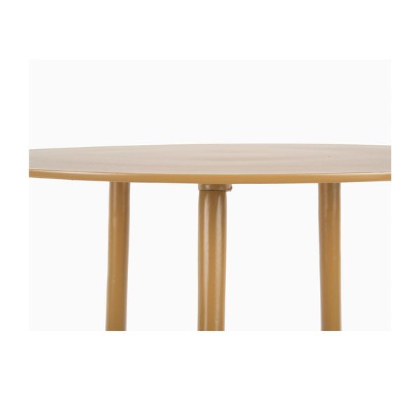 Horčicovožltý kovový odkladací stolík Leitmotiv Supreme, ø 37 cm-image-1