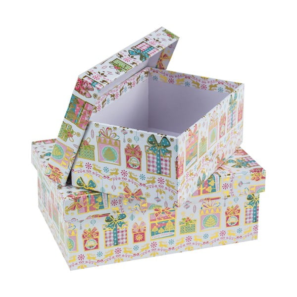 Sada 2 hranatých kartónových boxov Unimasa Gift