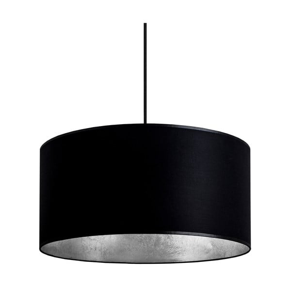 Čierno-strieborné závesné svietidlo Bulb Attack Tres, ⌀ 40 cm