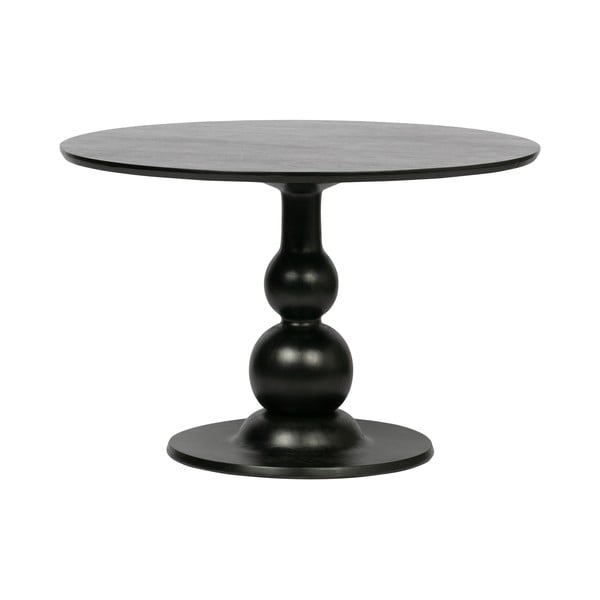 Čierny okrúhly jedálenský stôl z mangového dreva BePureHome Blanco, ⌀ 120 cm