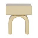 Svetložltý lesklý nočný stolík Zorel – WOOOD