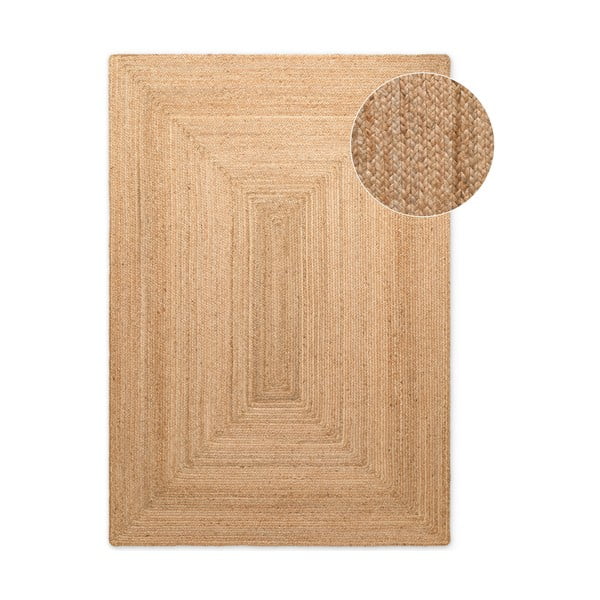Obojstranný/ručne tkaný jutový koberec v prírodnej farbe 160x230 cm Sharmila Natural Brown – Hanse Home