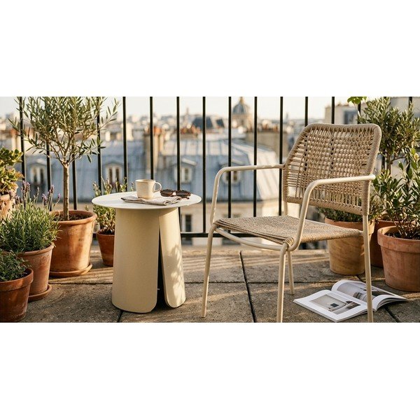 Hliníkový okrúhly záhradný stolík ø 45 cm Bryan – Bizzotto-image-1