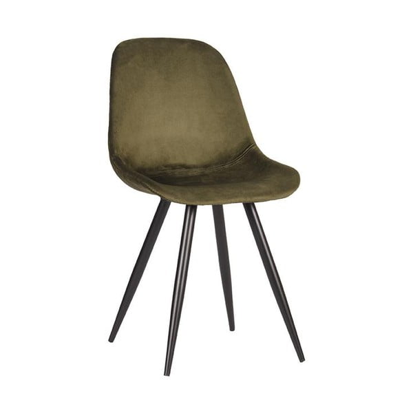 Khaki zamatové jedálenské stoličky v súprave 2 ks Capri – LABEL51