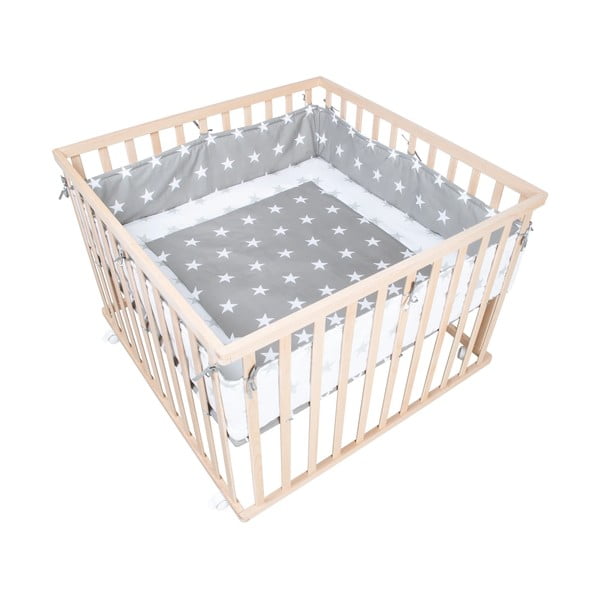 Detská ohrádka v prírodnej farbe 100x100 cm – Roba