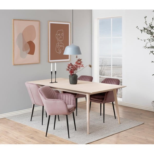 Ružové čalúnené jedálenské kreslo Emilia – Actona-image-1