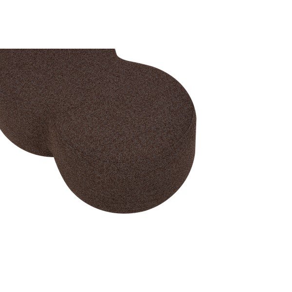 Tmavohnedý taburet z textílie buklé Umbo – noo.ma-image-3