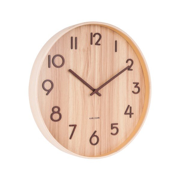 Svetlohnedé nástenné hodiny z lipového dreva Karlsson Pure Medium, ø 40 cm-image-2