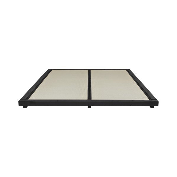 Dvojlôžková posteľ z borovicového dreva s matracom a tatami Karup Design Dock Comfort Mat Black/Natural, 140 × 200 cm-image-4