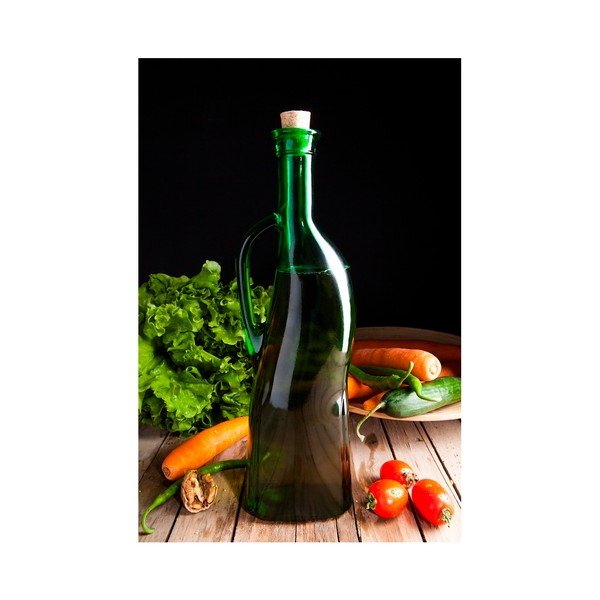 Zelená fľaša na olej Cork, 750 ml-image-1