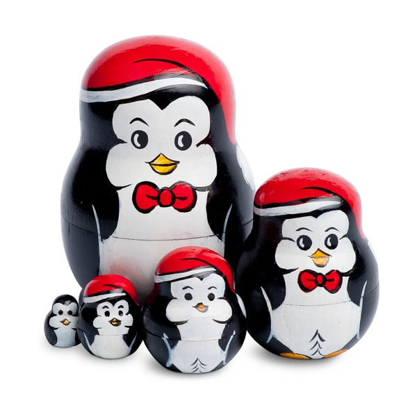 Sada 5 dekorácií Penguin