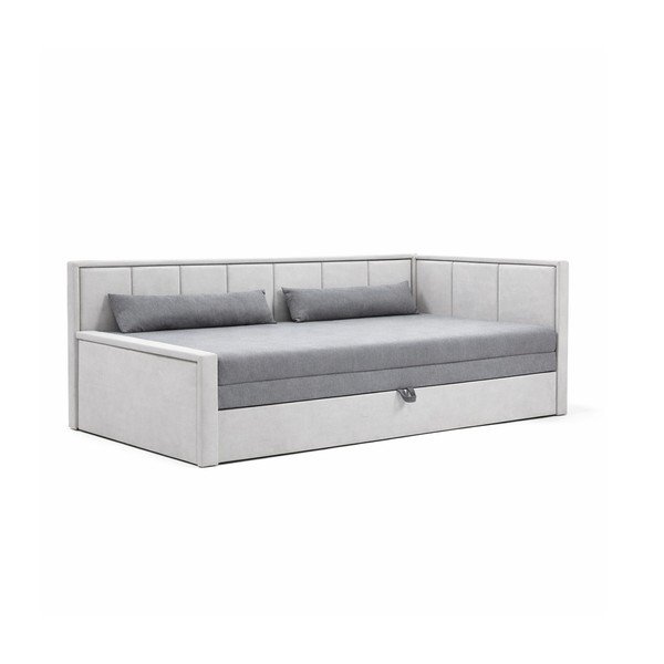 Sivá ženilková rozkladacia/s úložným priestorom pohovka 214 cm Fulgeo – ELTAP