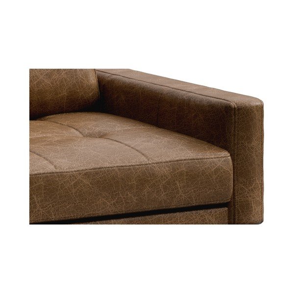 Koňakovohnedá kožená rohová pohovka MESONICA Musso Tufted, ľavý roh-image-4