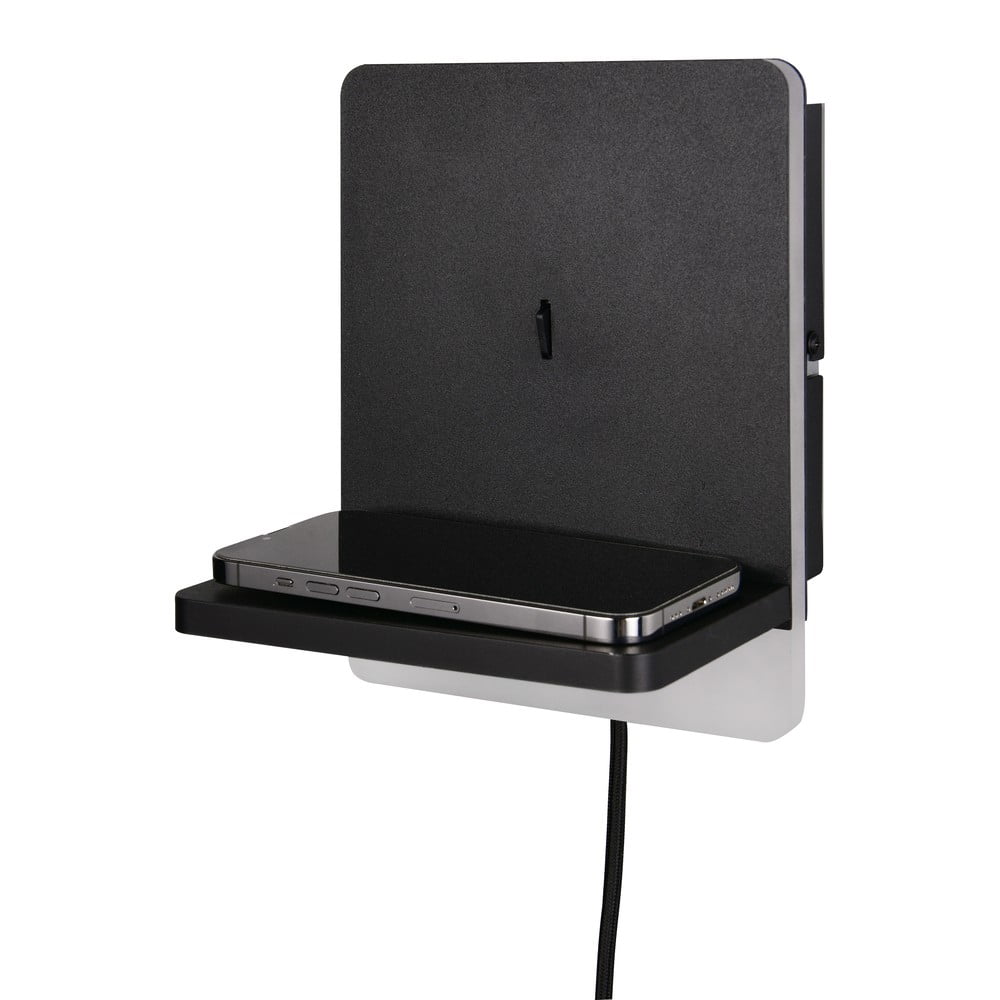 Matne čierne LED stmievateľné nástenné svietidlo Fairfield – Trio