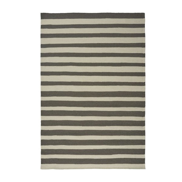 Sivý ručne tkaný vlnený koberec Toya, 160 x 230 cm