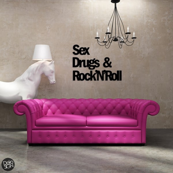 Samolepka na stenu Dekosign Sex Drugs And Rock'n'roll