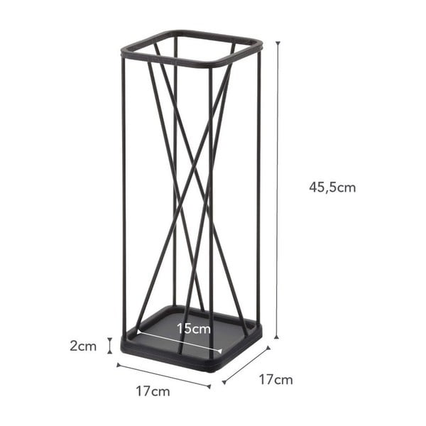 Čierny stojan na dáždniky YAMAZAKI 9 Square-image-4