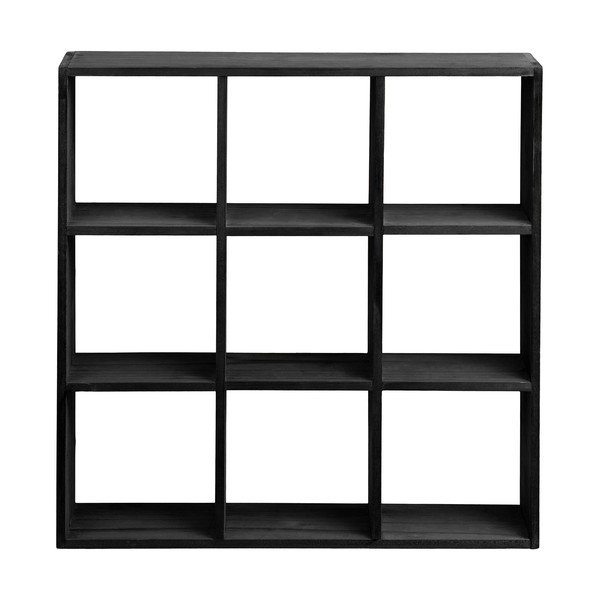 Čierna poschodová polica z borovicového dreva 46 cm Moss – House Nordic-image-3