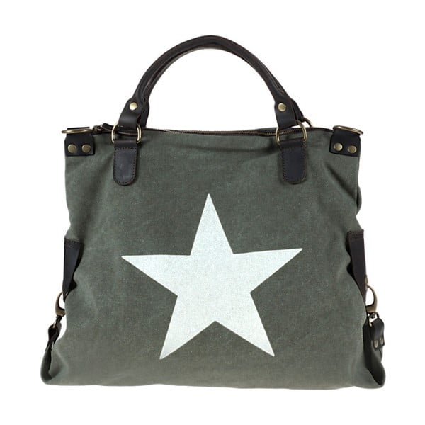 Sivo-zelená kabelka Pitti Bags Clotilde
