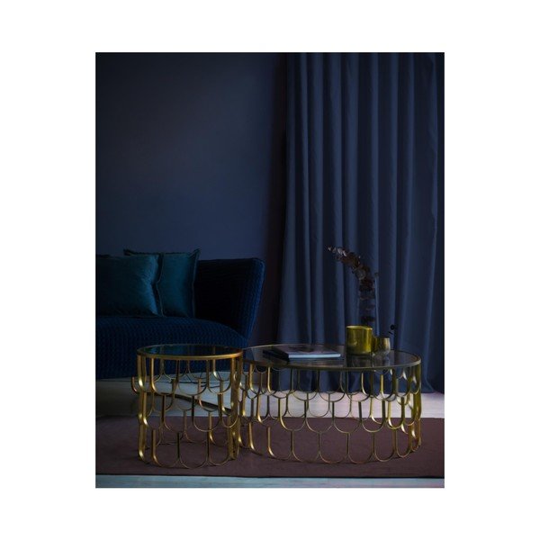 Konferenčný stolík z kovu Velvet Atelier Chrysler, Ø 80 cm-image-1