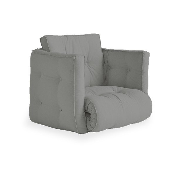 Rozkladacie kreslo so sivým poťahom Karup Design Dice Grey-image-1