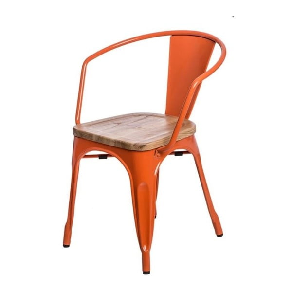 Oranžová stolička D2 Paris Arms Ash Wood