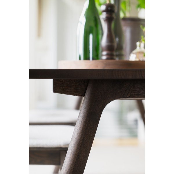 Rozkladací jedálenský stôl z dubového dreva 95x220 cm Clapperton – Rowico-image-4