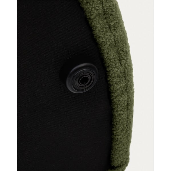 Zelený taburet z textílie buklé Kaeli – Kave Home-image-3