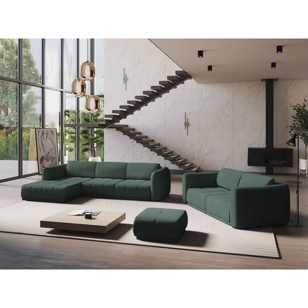 Zelená rohová pohovka (ľavý roh) Hoku – Makamii-image-1