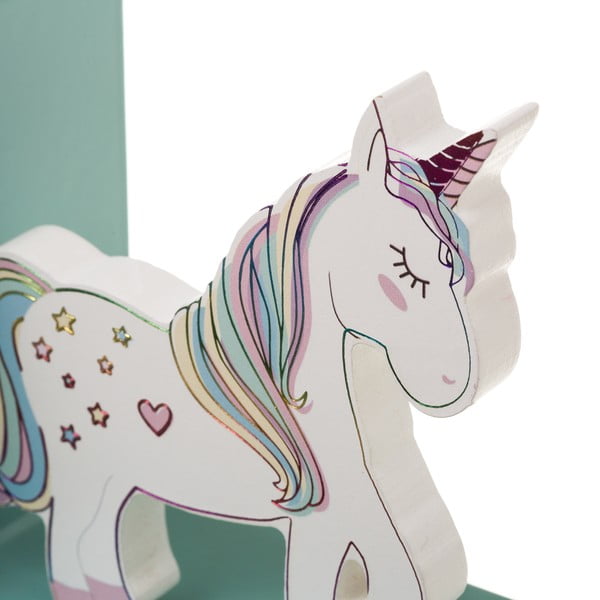 Sada 4 zarážok na knihy v tvare jednorožca Unimasa-image-2