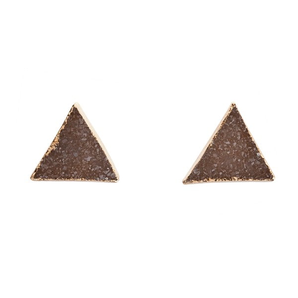 Náušnice z prírodných ametystových trojuholníkov Decadorn