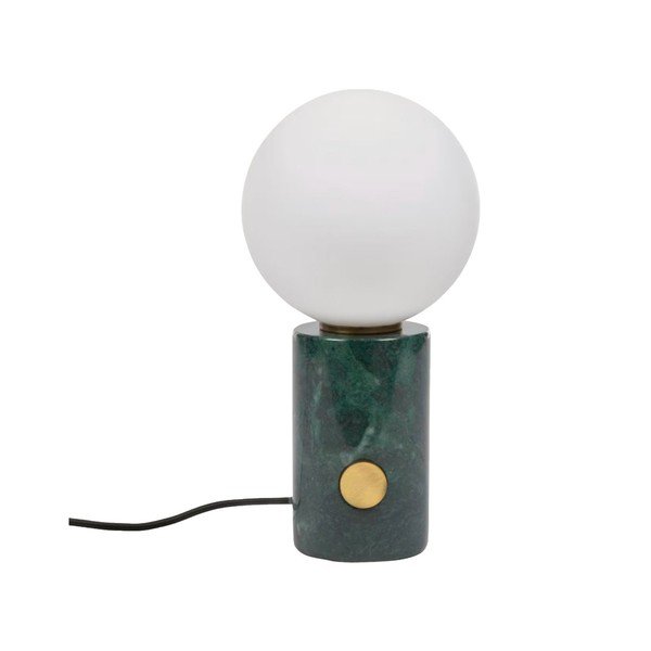Zelená stolová lampa so skleneným tienidlom (výška 29 cm) Lonela - Kave Home